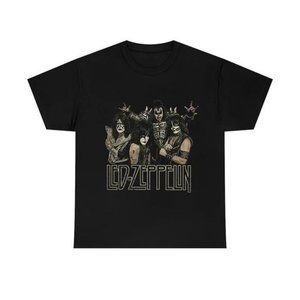 Led Zeppelin Or Kiss Funny Tshirt Unisex Design Tshirt